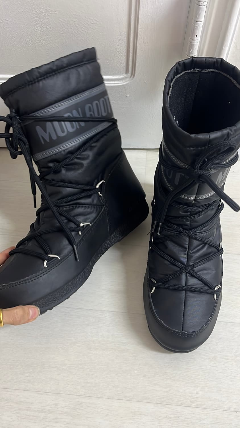 문부츠 블랙 방한 부츠 230 정품 상품이미지7