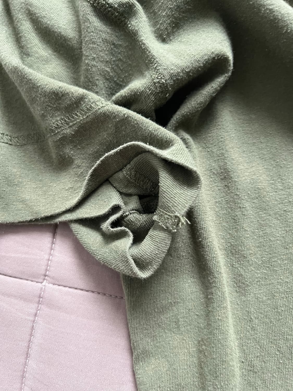 헬스니트 티셔츠 카키 헨리넥  xl 상품이미지5