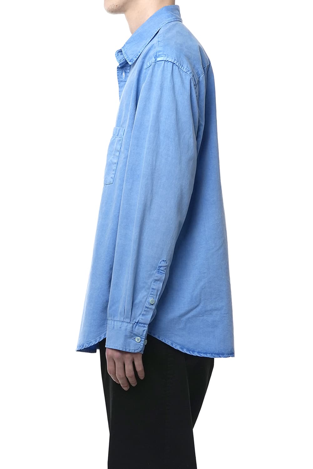 [3] 이얼즈어고 오버다이드 코튼드릴 포이카 셔츠 더스티블루 상품이미지3