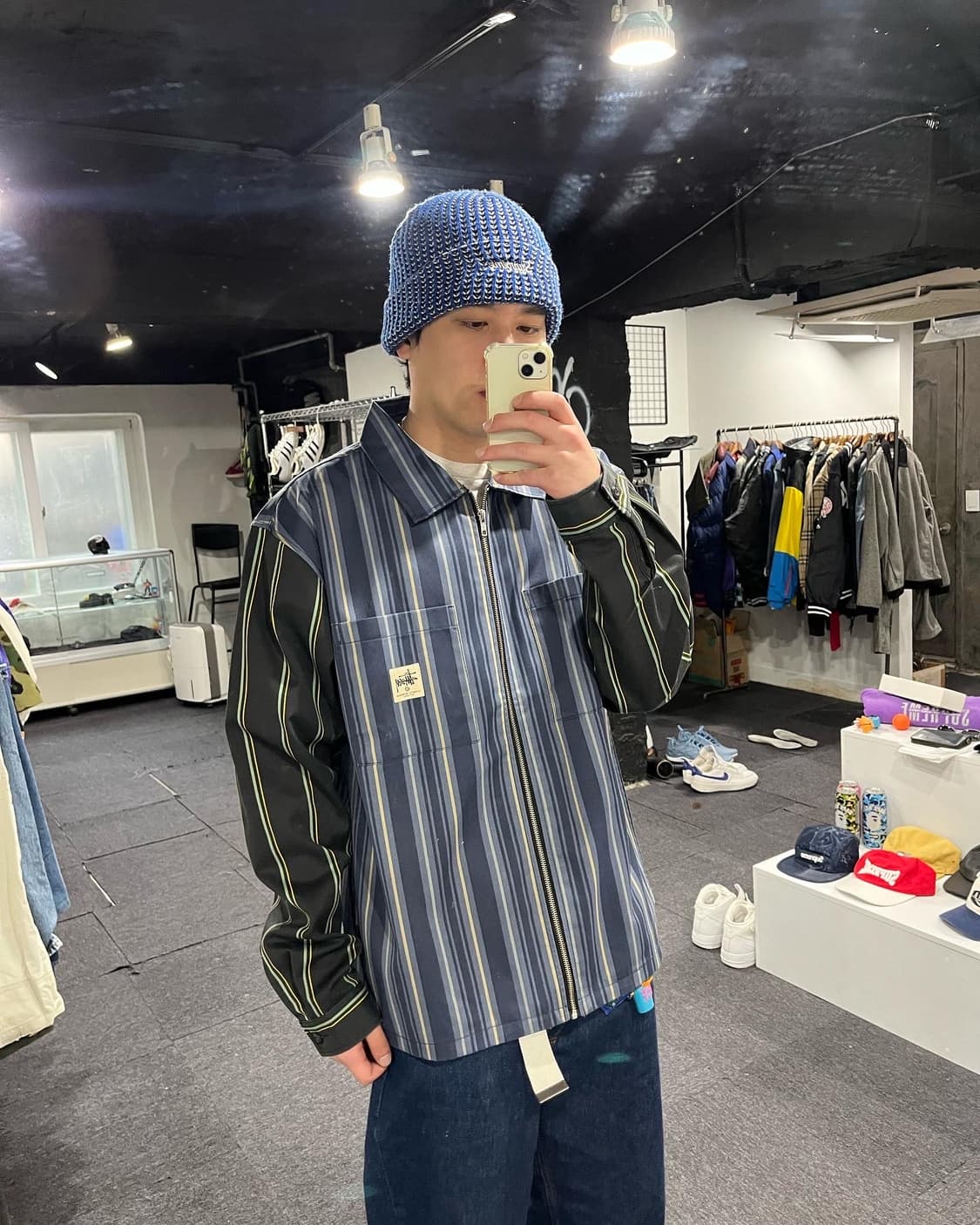 스투시 믹스 스트라이프 집업 워크자켓 상품이미지3