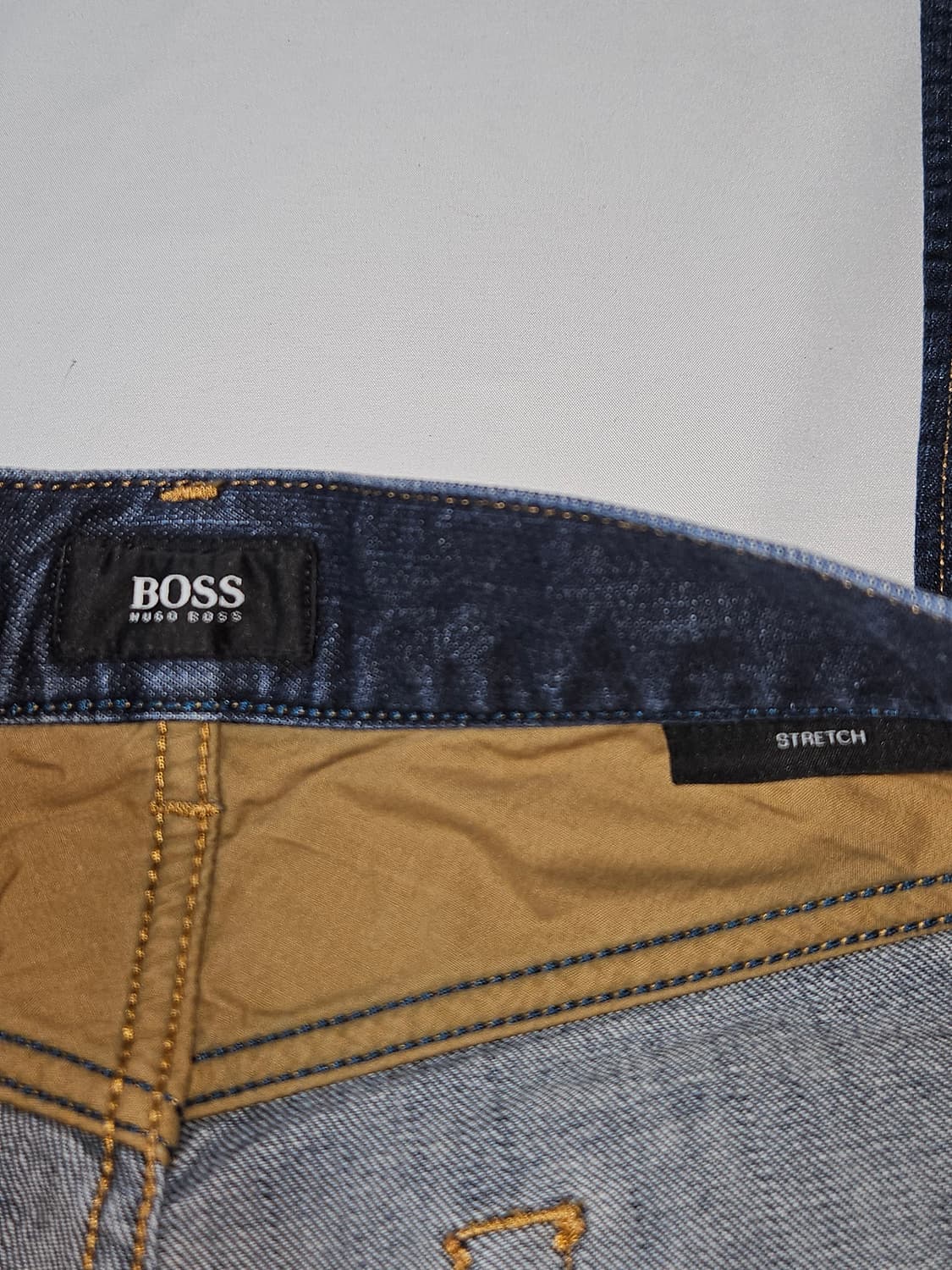 휴고보스 BOSS 가죽패치 데님팬츠 청바지 진 스페셜 레귤러핏 36 상품이미지3