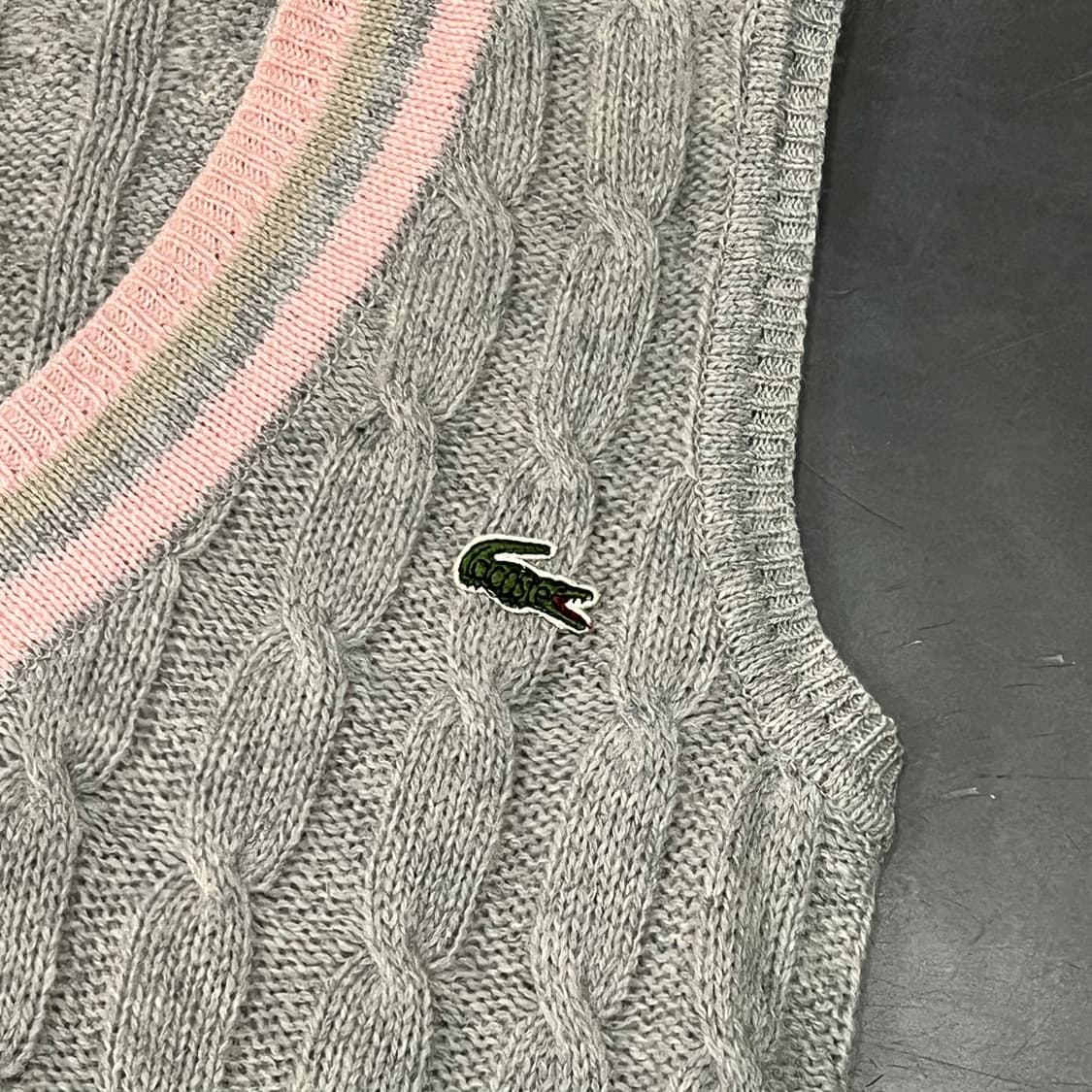  라코스테 프레피 브이넥 울 니트 베스트 y15794 상품이미지4