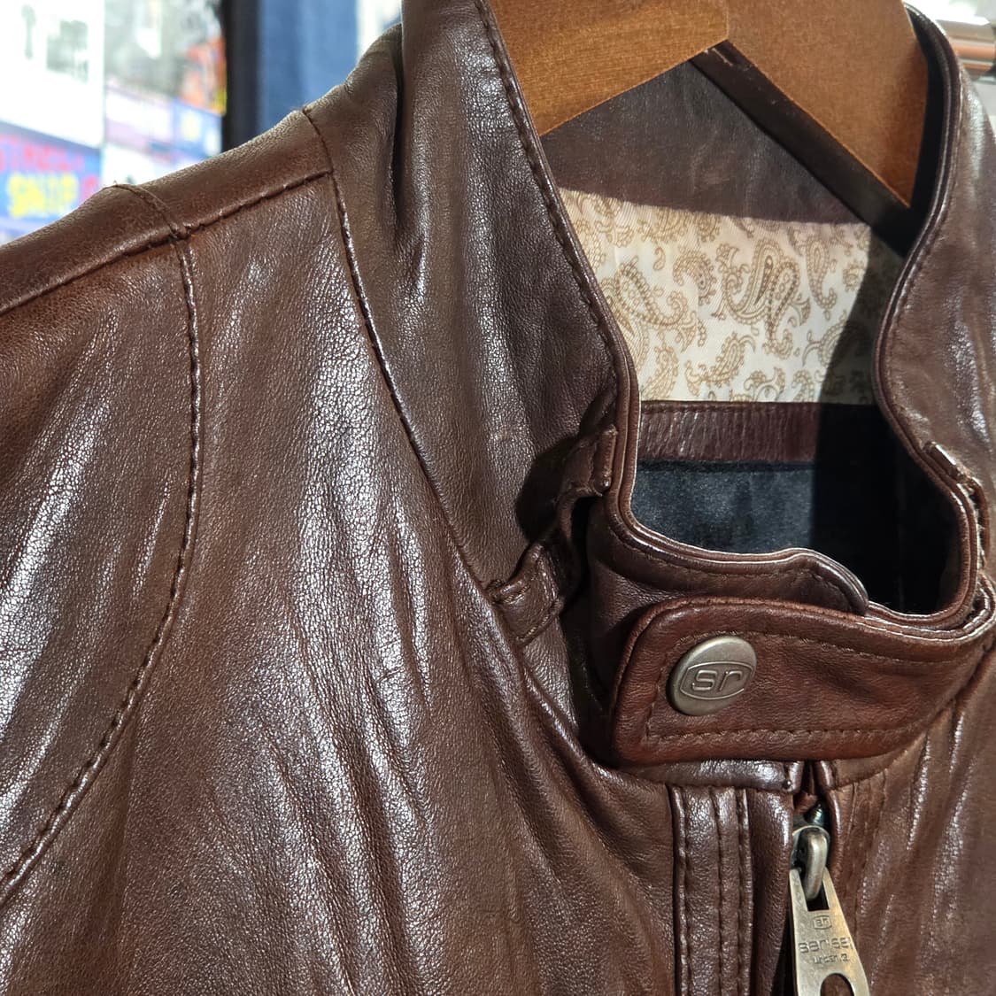 빈티지 브라운 투포켓 양가죽 자켓 상품이미지5