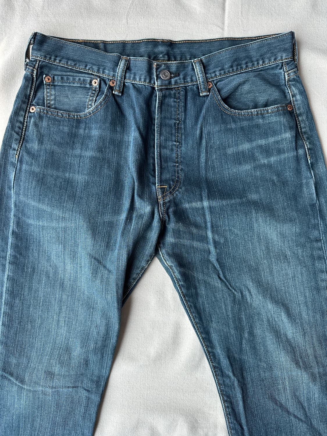 리바이스 501 스트레이트 데님팬츠 중청 33 상품이미지2