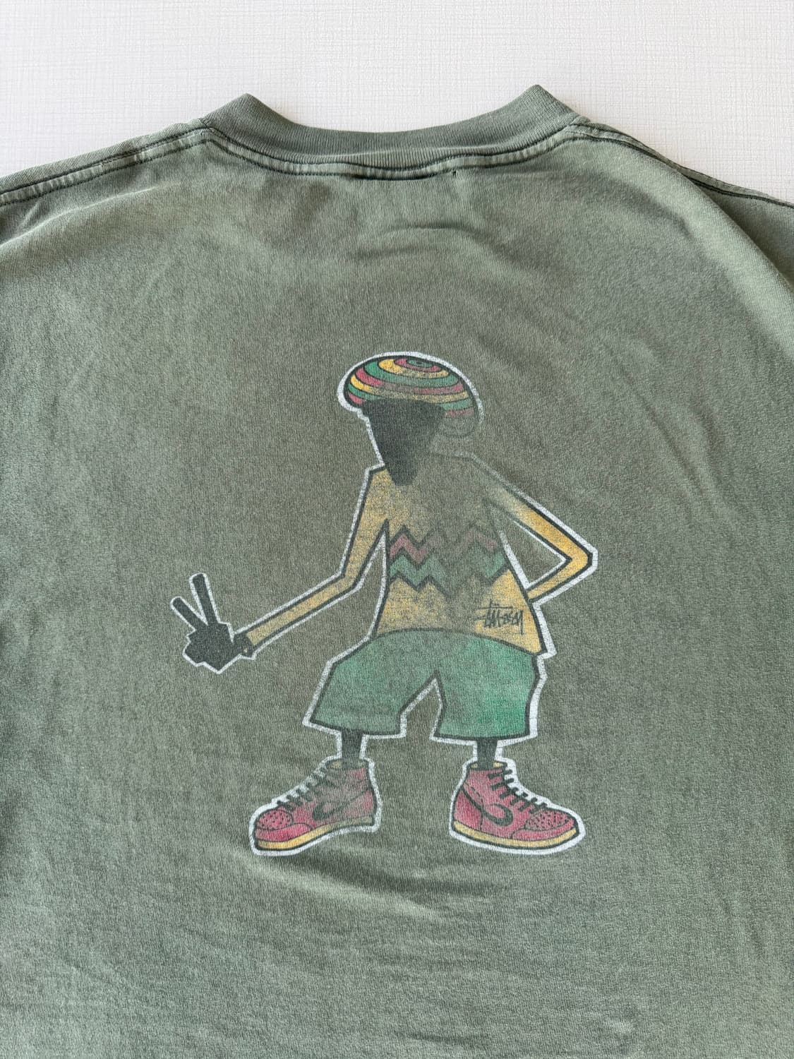 Rare 90s 스투시 Rastaman 티셔츠 상품이미지7