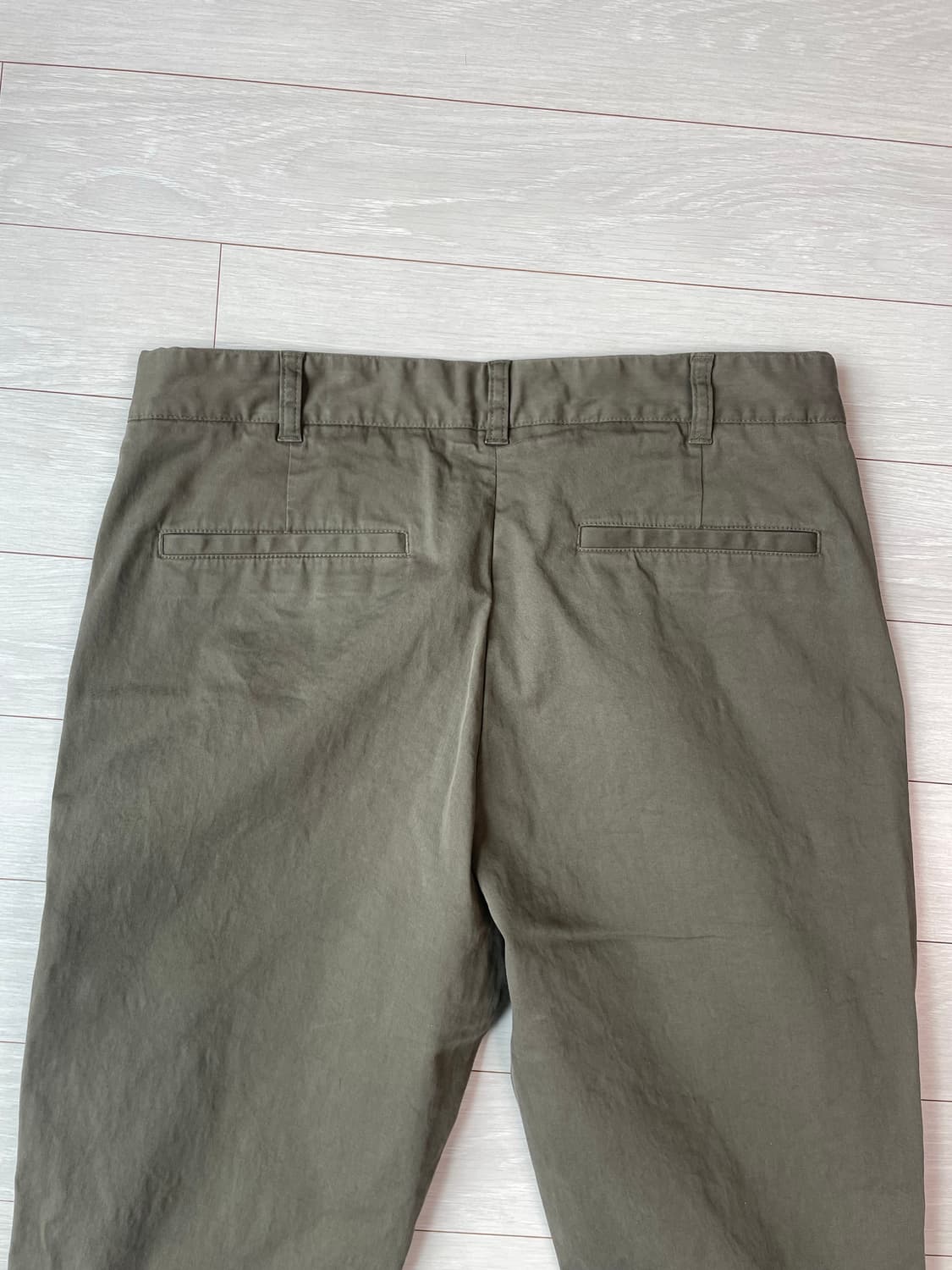 마시모두띠 슬림핏 코튼 슬랙스 (카키) 상품이미지4