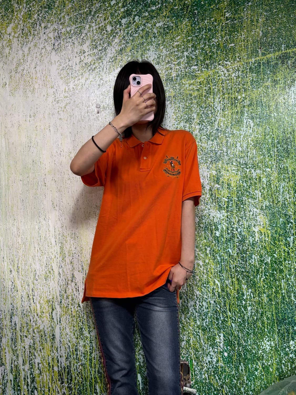 폴로 빅포니 치프키프 오렌지 반팔 카라 티셔츠 여성 XL 상품이미지3