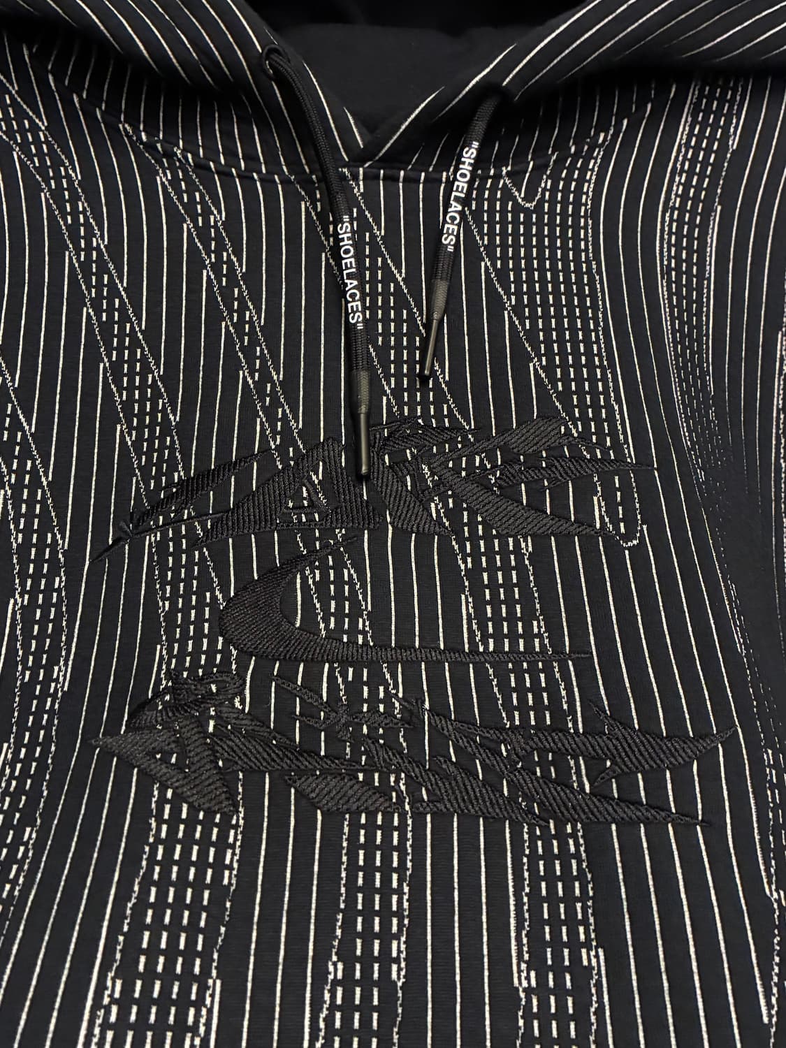 (M/100)나이키 x 오프화이트 엔지니어드 스웻 후드티셔츠 블랙 상품이미지4