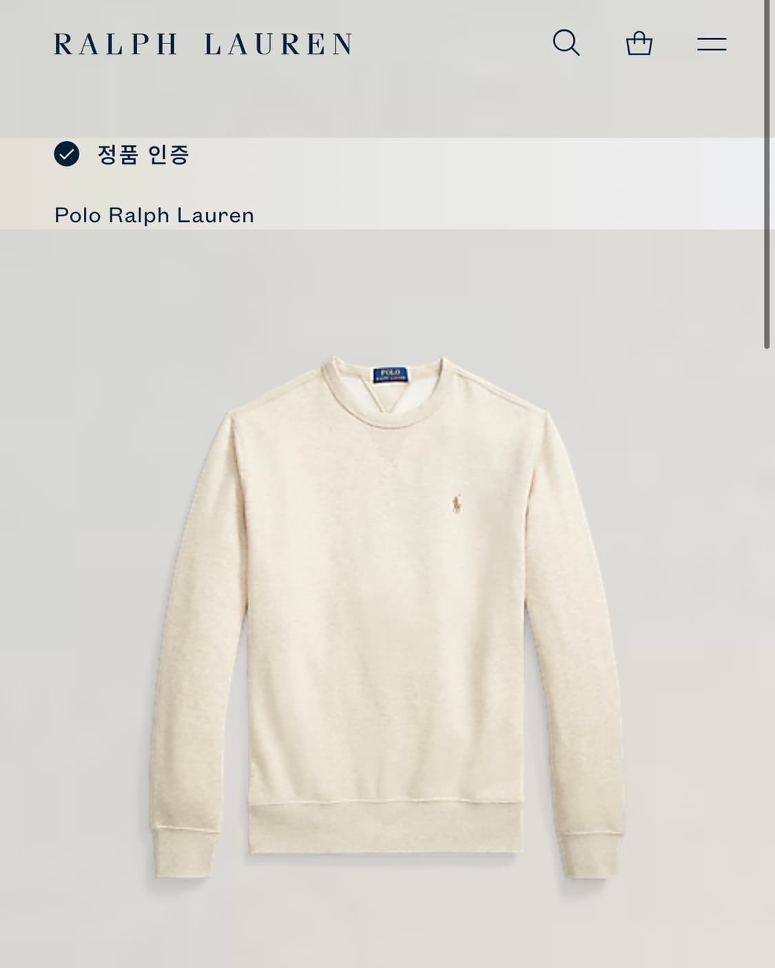 [L]폴로 랄프로렌 크루넥 기모 맨투맨 상품이미지3