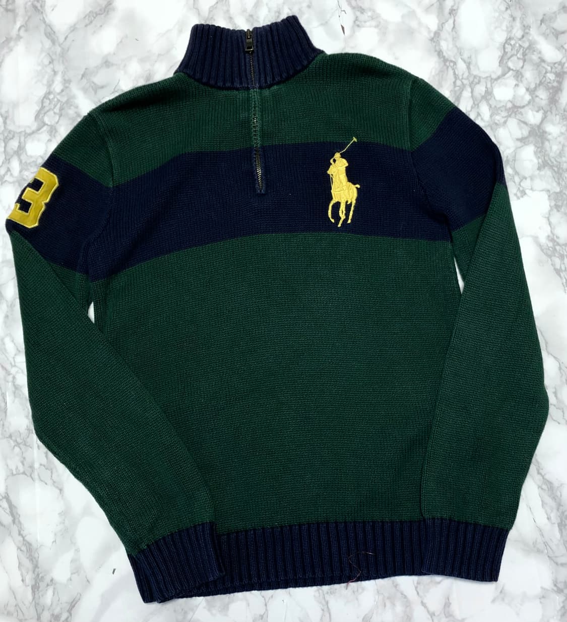 폴로 랄프로렌 빅포니 니트 반집업 스웨터 상품이미지1