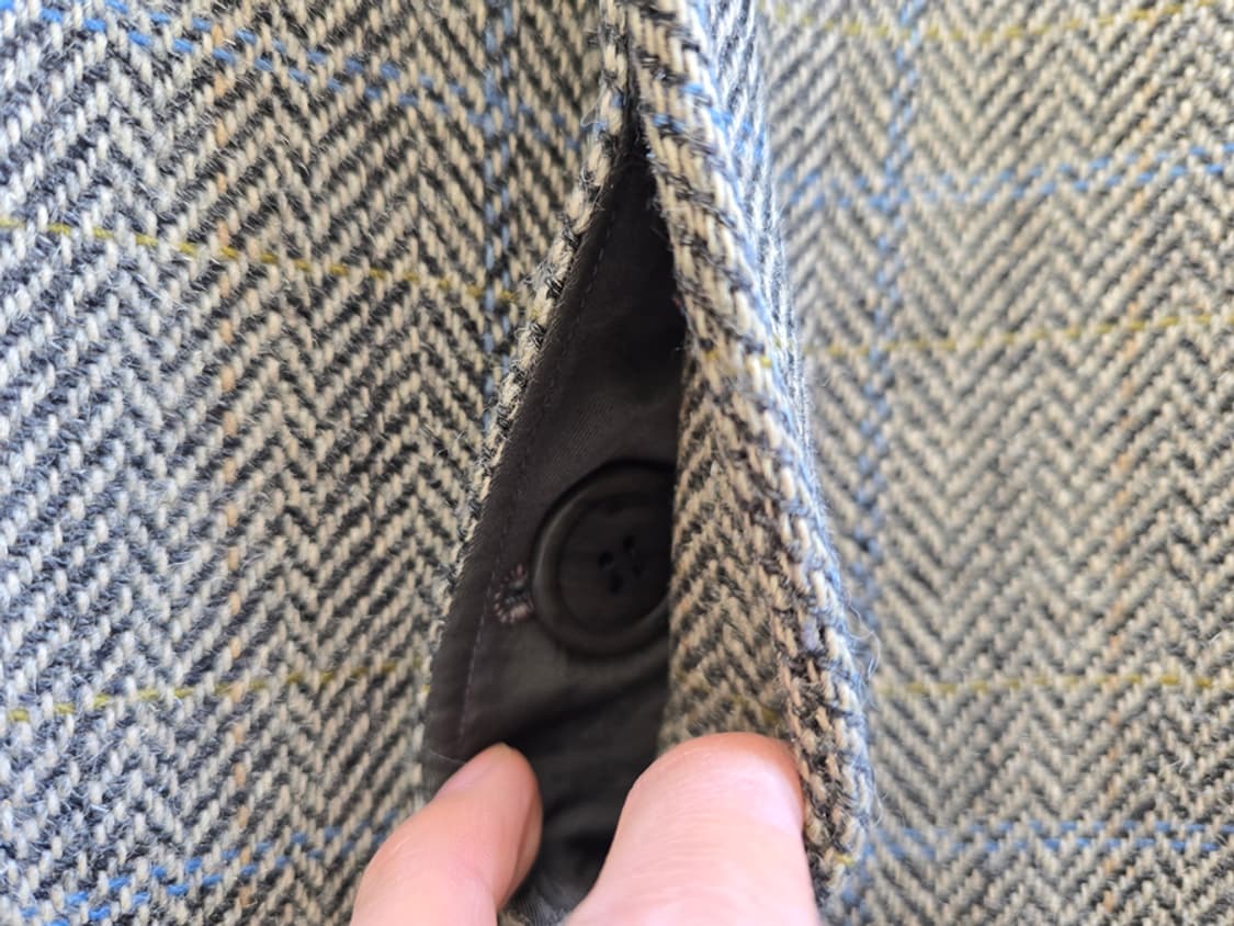 90s 버버리 아일리쉬 트위드 발마칸 코트 상품이미지4