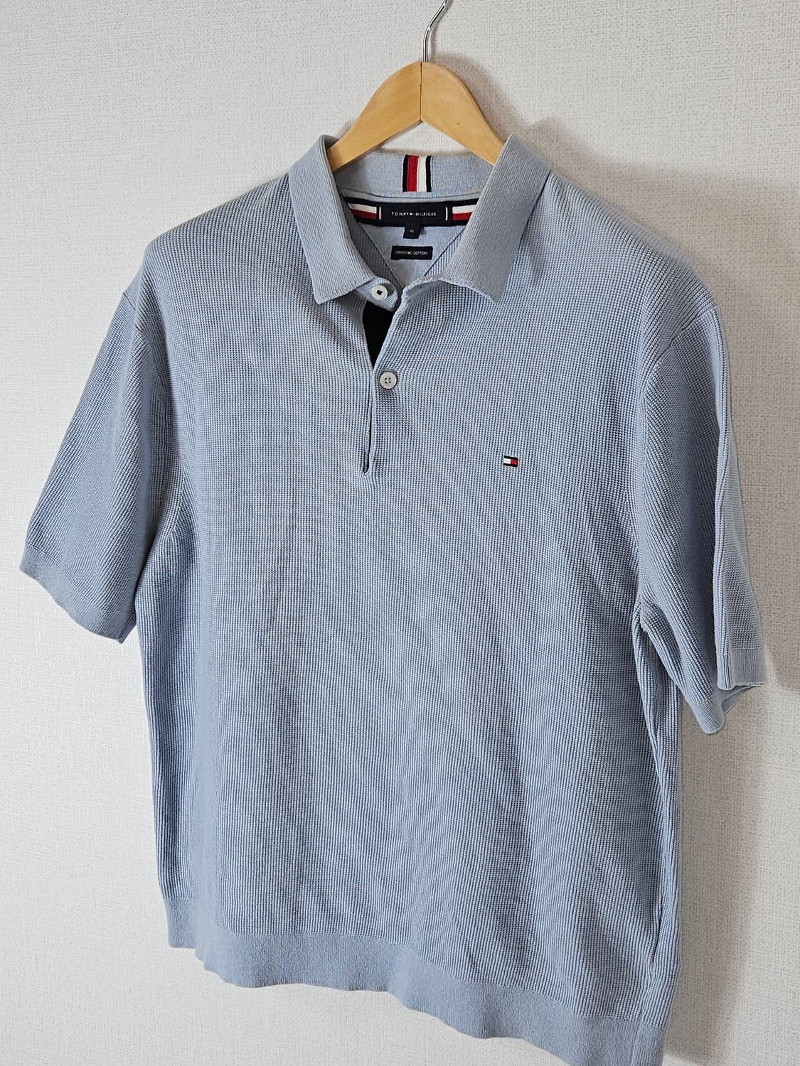 타미힐피거 반팔니트 카라티 오가닉코튼 폴로 피케티 XL 상품이미지2