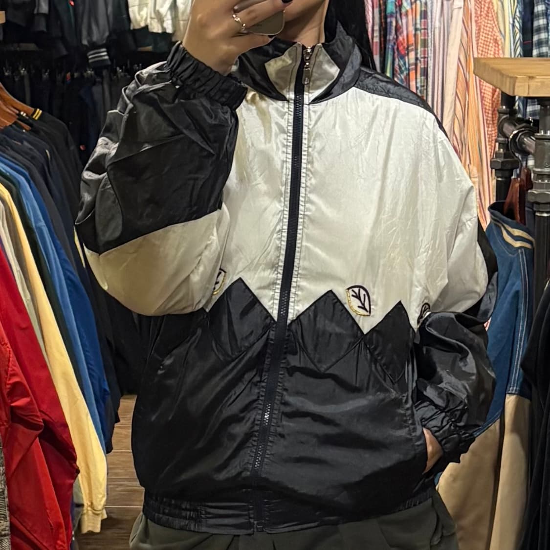 [HI] 나이키 바람막이 아이보리&네이비 배색 상품이미지2