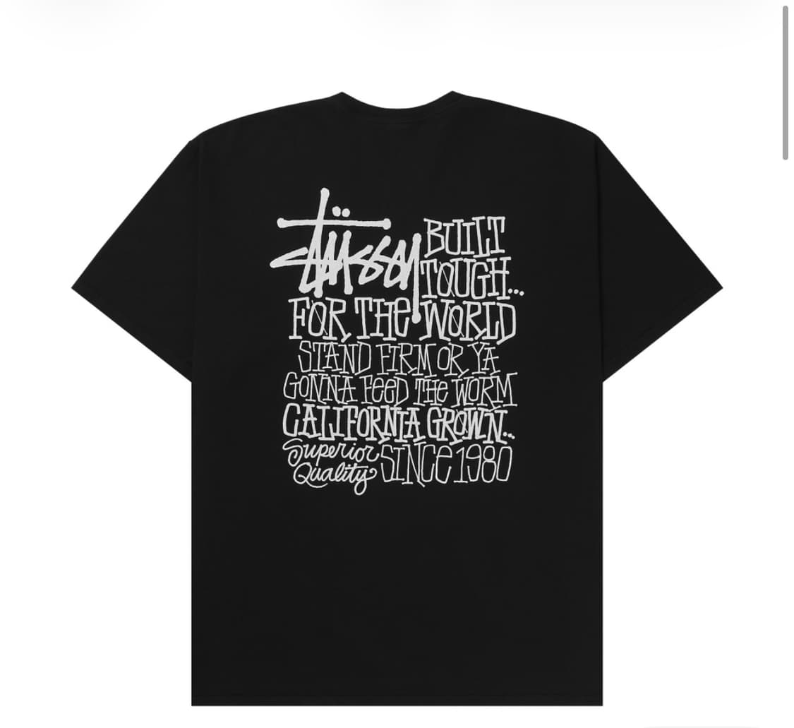 스투시 캘리포니아 그로운 피그먼트 다이드 티셔츠 블랙 상품이미지1