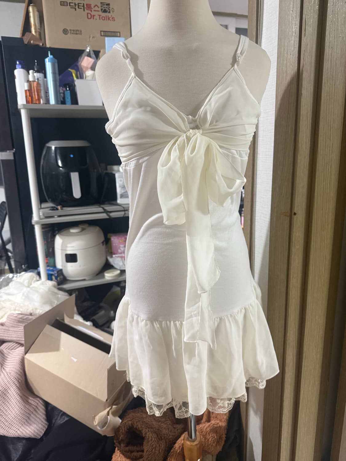 빈티지 왕리본 레이어드원피스 상품이미지1