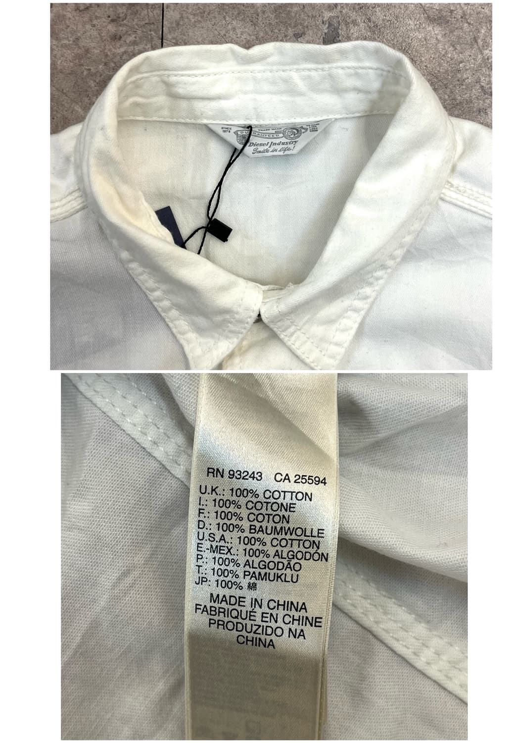 디젤 웨스턴 셔츠 화이트 #csz4167 상품이미지3