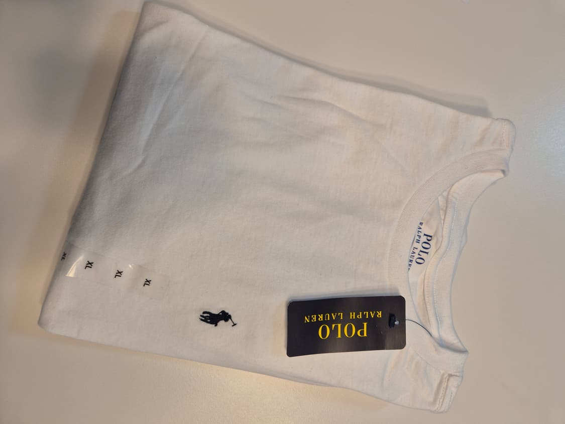 폴로 아동 흰색 면티 XL 어른95-100 (새상품) 상품이미지1