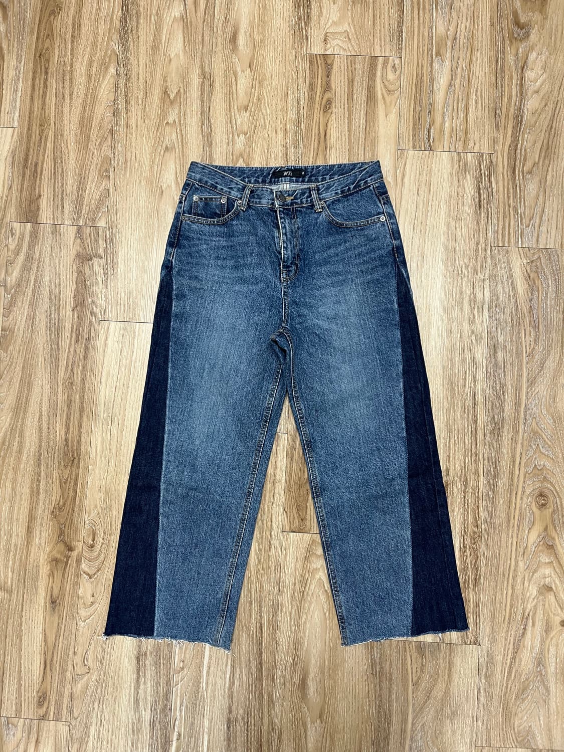 Joyce 투톤 와이드 컷오프 청바지 29 상품이미지1