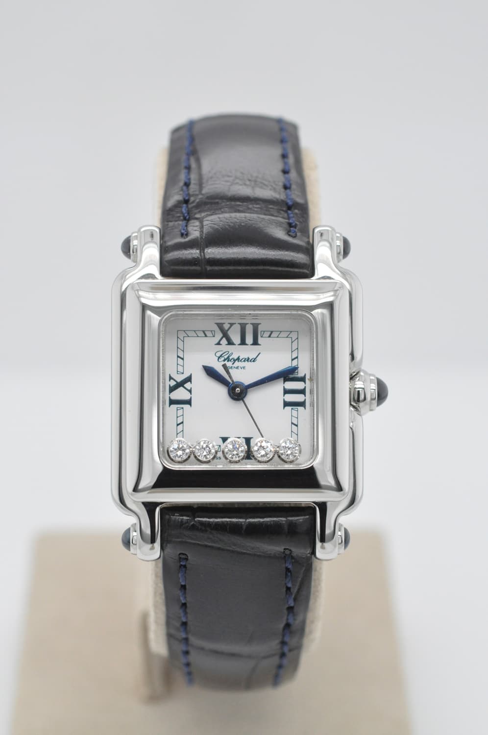 쇼파드 해피스포츠 무빙 다이아몬드 중고명품 손목시계 여성 천연악어가죽 상품이미지2