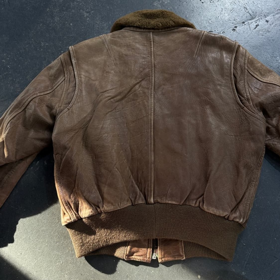 100 멘즈비기 양가죽 봄버 자켓  상품이미지7