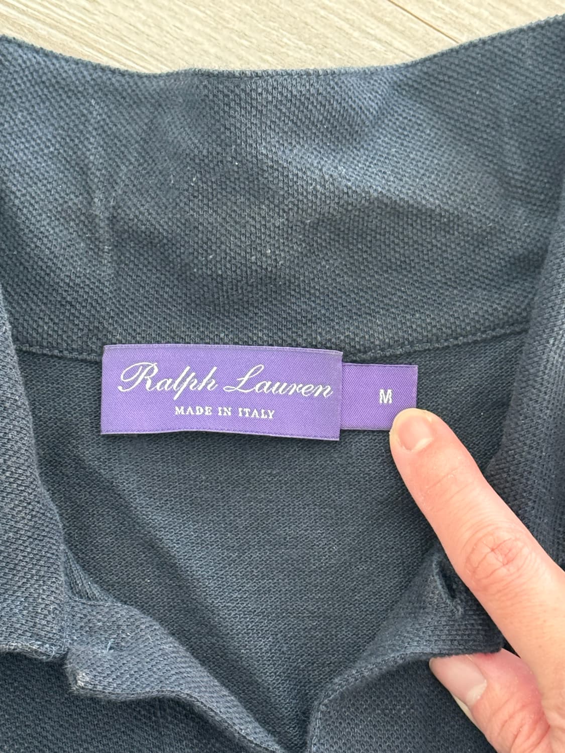 랄프로렌 퍼플라벨 남성 반팔 카라티 블랙 M 상품이미지3