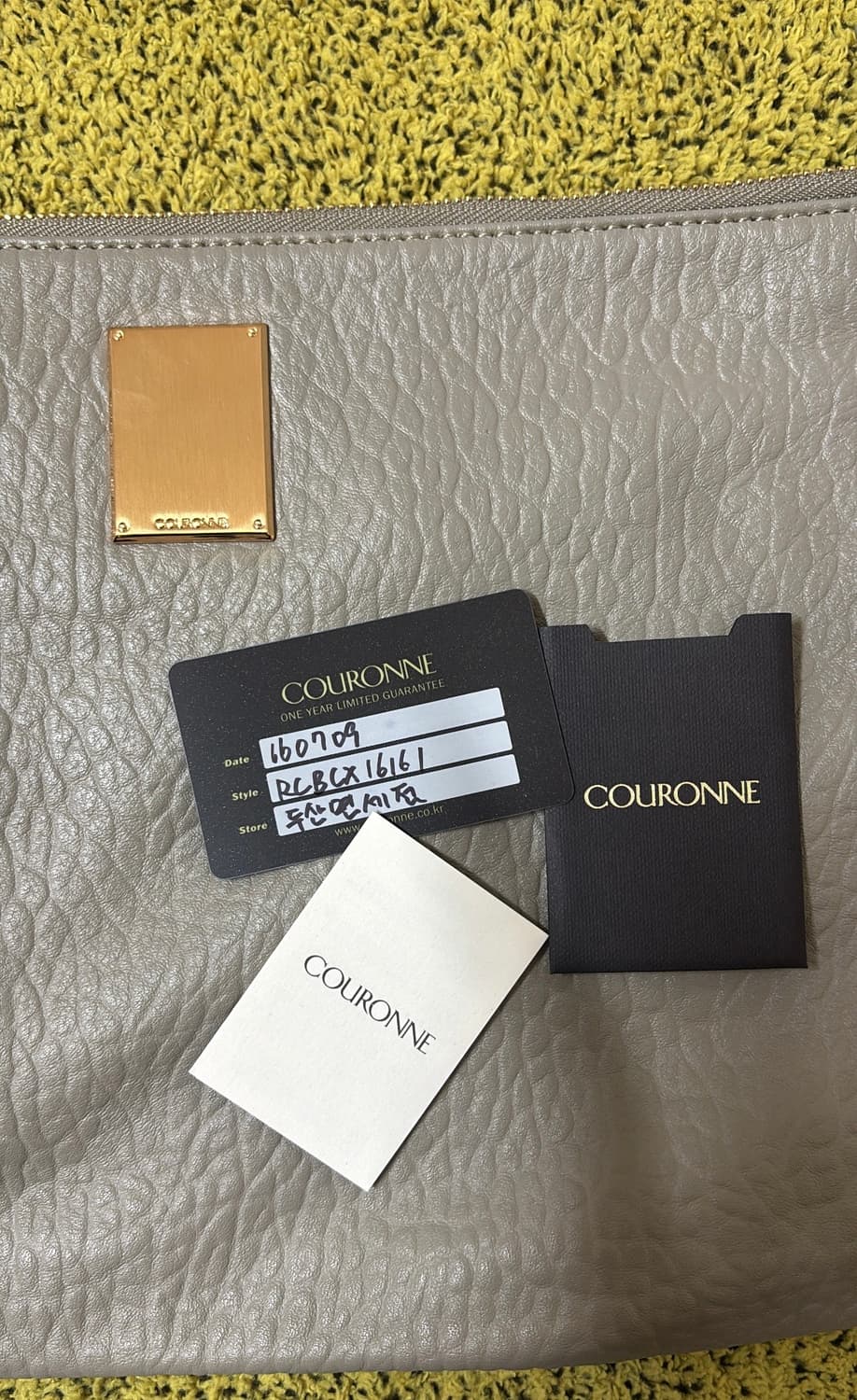 쿠론 제이 소가죽 클러치백 상품이미지6