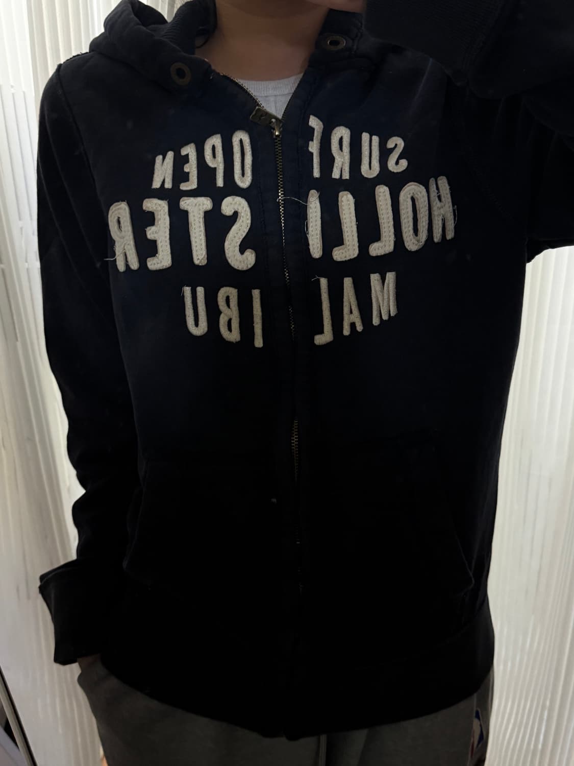 홀리스터 네이비 후드집업 m 상품이미지1