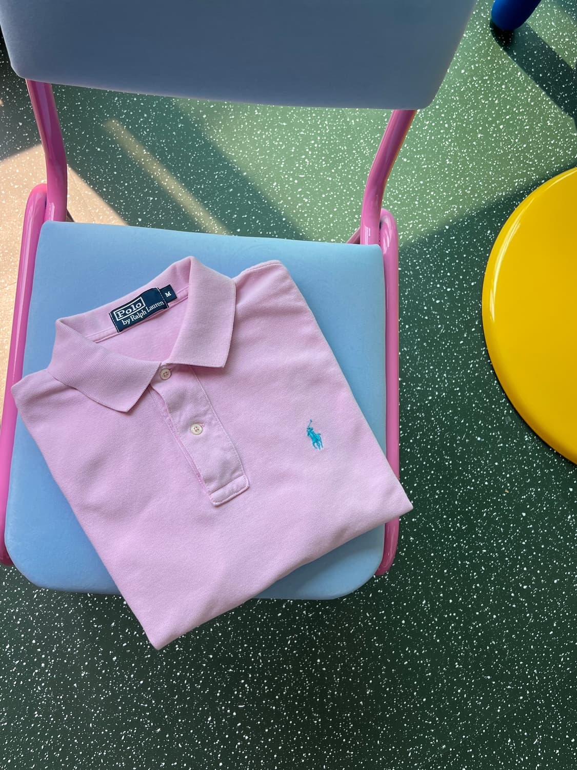 폴로 랄프로렌 핑크 반팔 카라티 m 상품이미지1