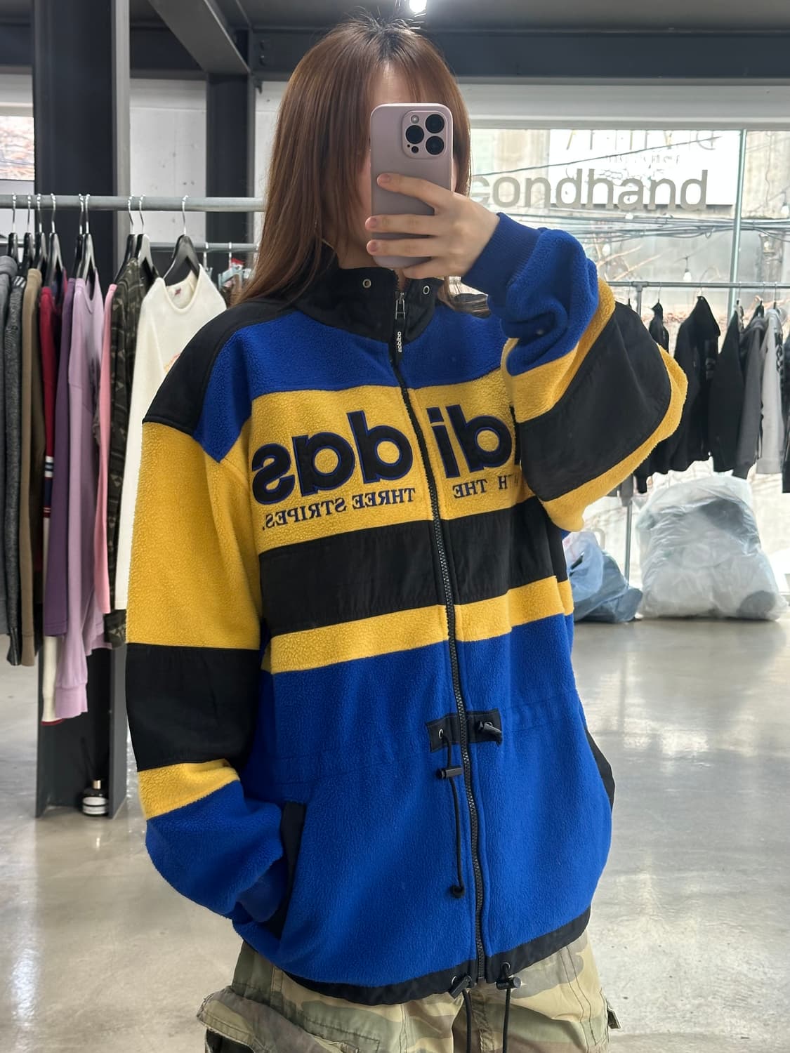 아디다스 80s 올드스쿨 트레포일 폴라텍 점퍼 상품이미지4