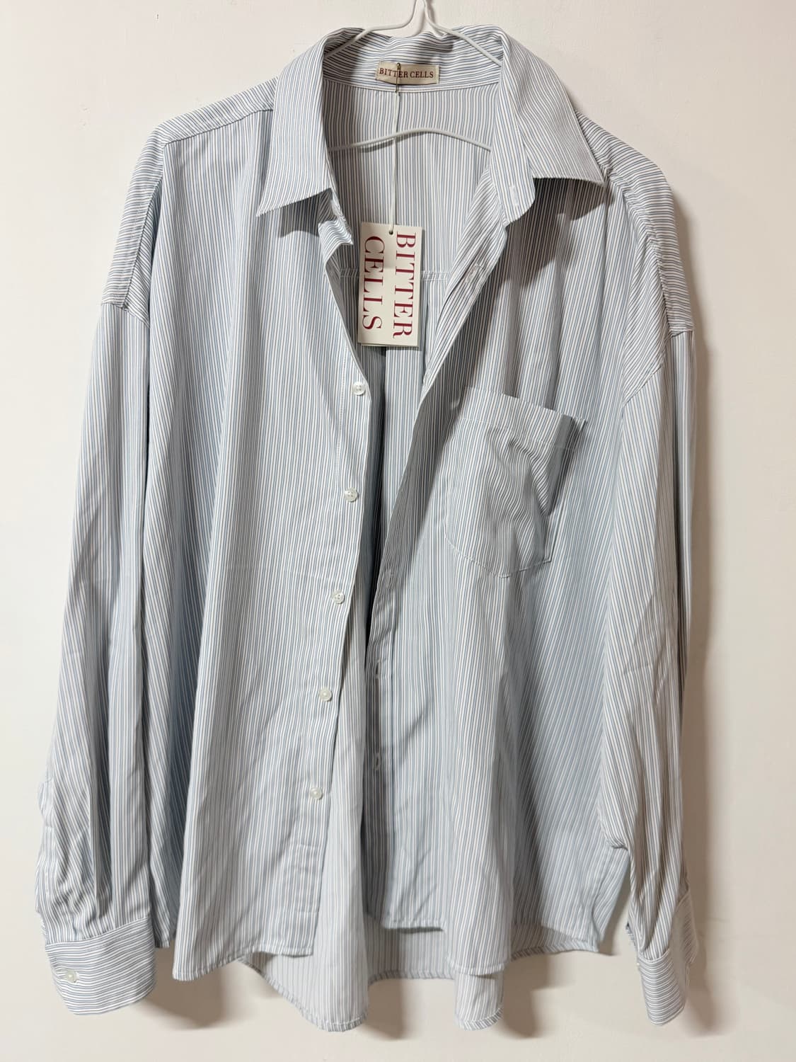 새상품 BITTERCELLS 윈드 스트라이프 셔츠 상품이미지4