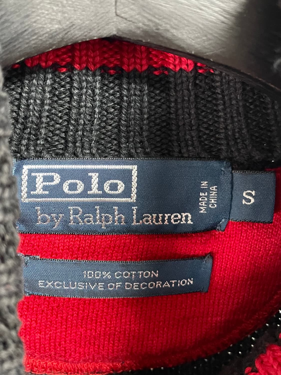폴로 랄프로렌 빅포니 헤비코튼 투웨이 니트집업   상품이미지5