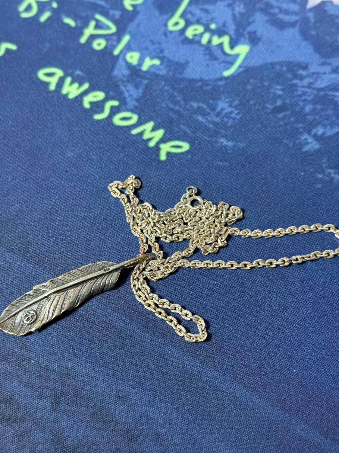 오리지널 인디언 페더 실버 목걸이(핸드메이드) 상품이미지4