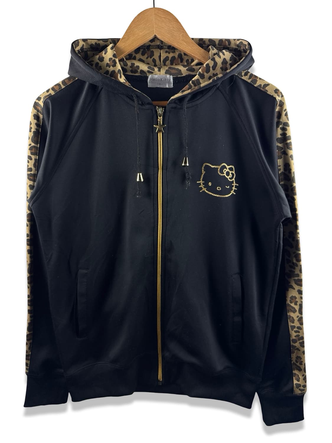 헬로키티 갸루 골드 레오파드 후드져지2194 상품이미지1