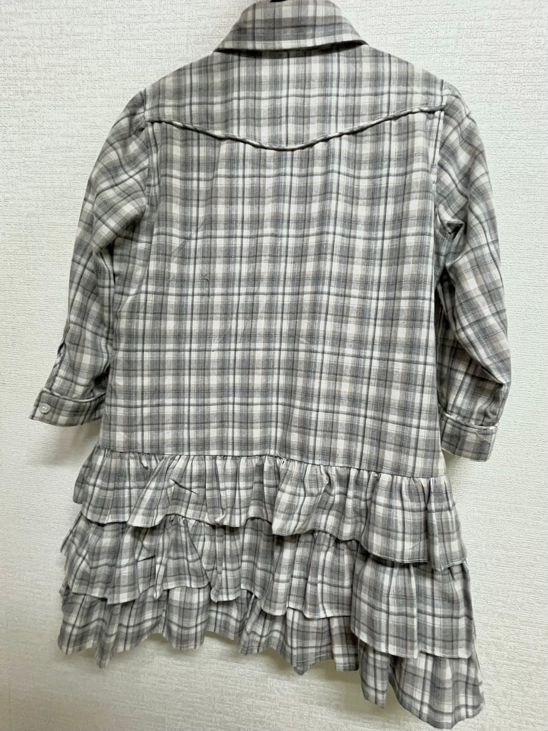 모론 ang project 멀티 레이어드 플레이드 셔츠 드레스 상품이미지4