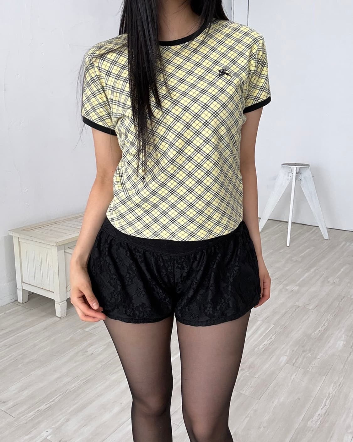Burberry Lemon Check Ringer Half Top  상품이미지5