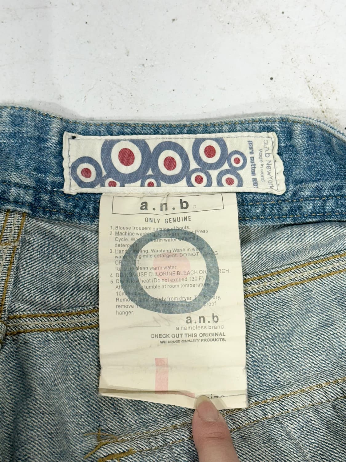 A.N.B 대장급 유틸리티 멀티 포켓 데님 와이드 카고 팬츠 청바지  상품이미지7