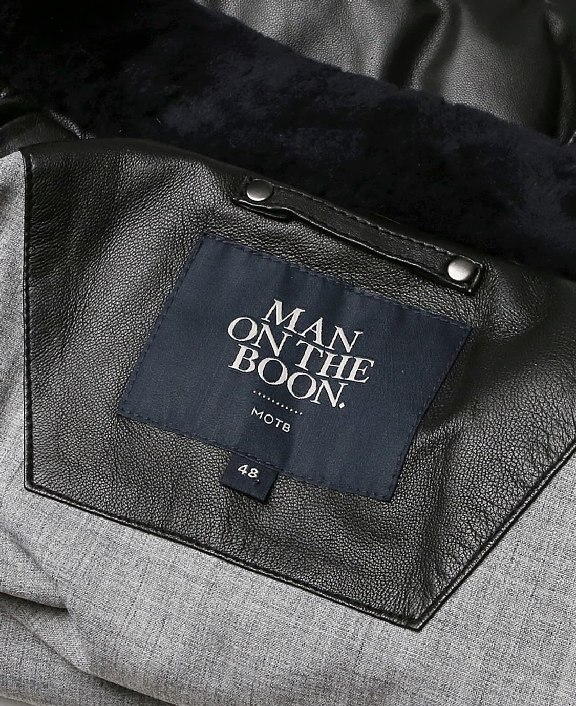 맨온더분 [Man On The Boon] 블랙 천연 양가죽 구스다운 패딩 상품이미지6