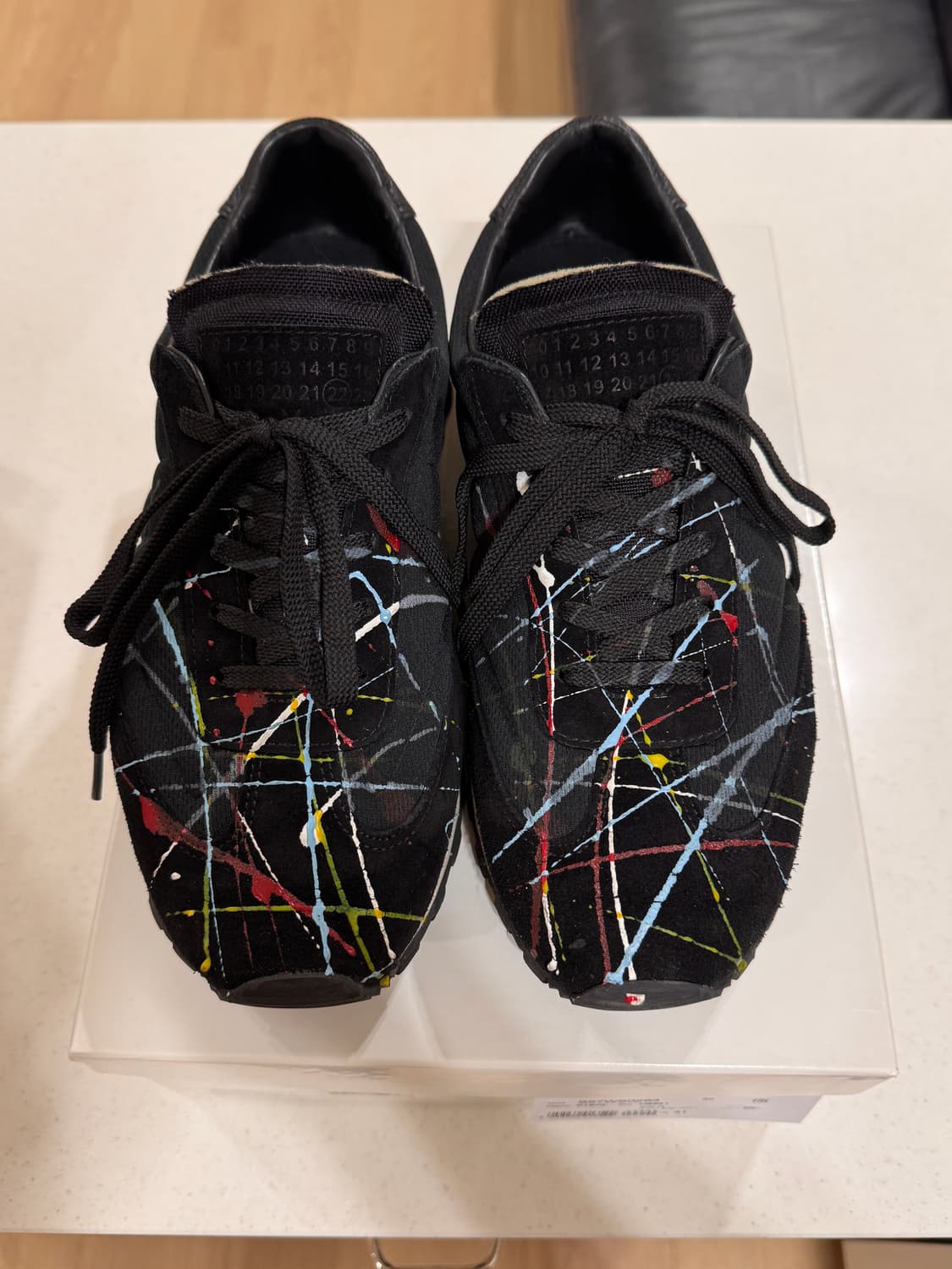 메종 마르지엘라 레플리카 페인트 러너 블랙 상품이미지3