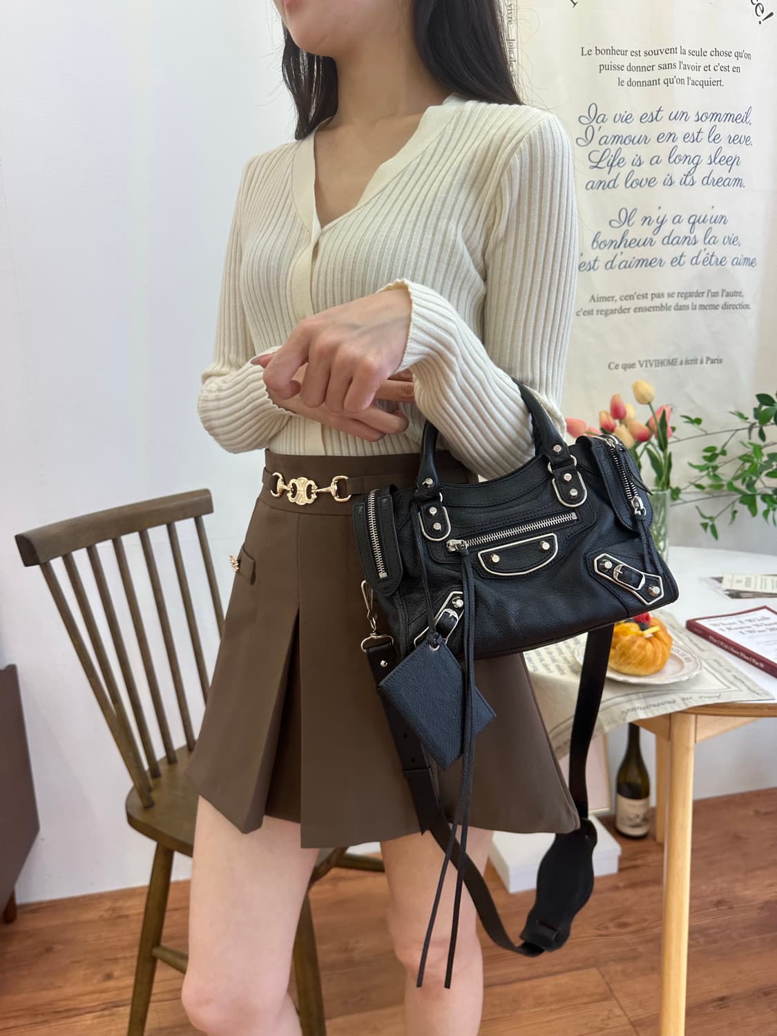[SA급 정품] 발렌시아가 시티 모터백 미니 블랙 상품이미지9
