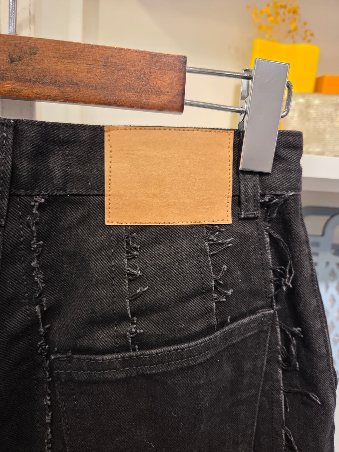 마땡킴 컷팅 프린지 블랙진 S 상품이미지7