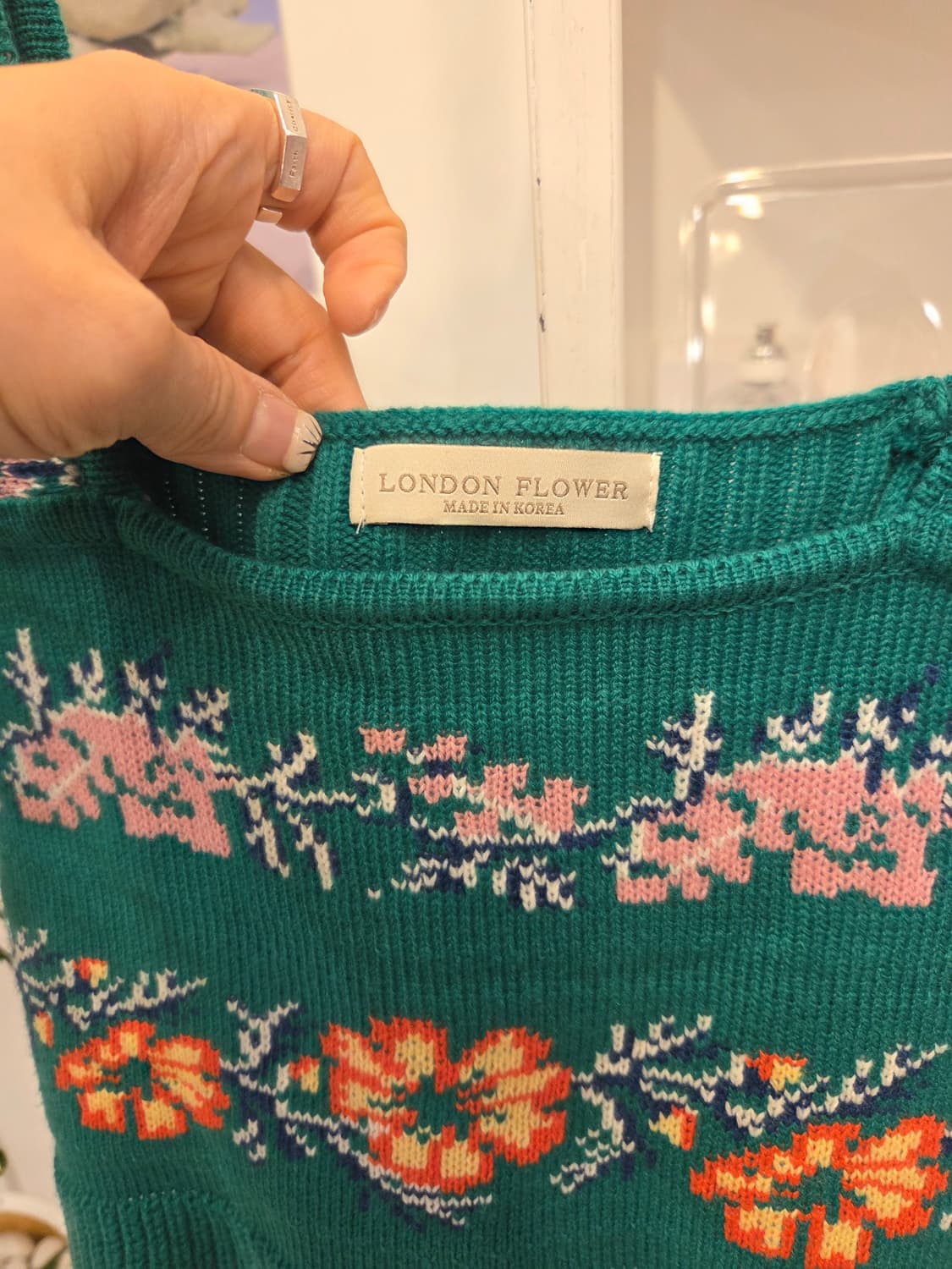 런던플라워 니트 뷔스티에 조끼 상품이미지2