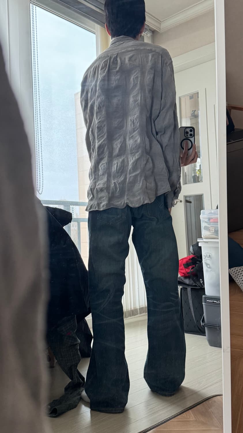 새상품급 아워레가시 워크샵 셔츠 L 오버다이드카본 상품이미지3