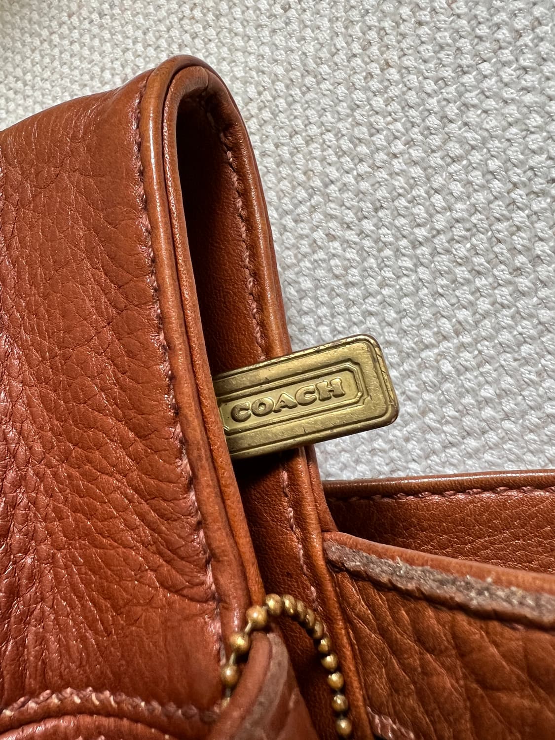 올드 코치 꼬냑 브라운 레더 숄더백 4915 상품이미지5