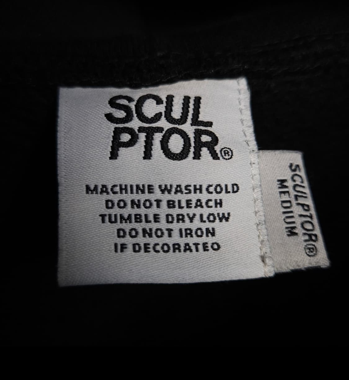 M ) 스컬프터 레트로 아웃라인 기모 후드티 상품이미지5