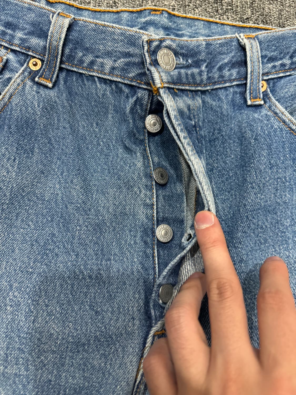 90s 리바이스 501xx USA 데님 빈티지 미디엄블루 36 상품이미지5