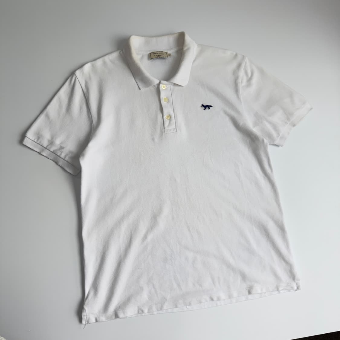 Maison kitsune  메종키츠네 코튼 폭스패치 화이트 폴로셔츠   상품이미지2