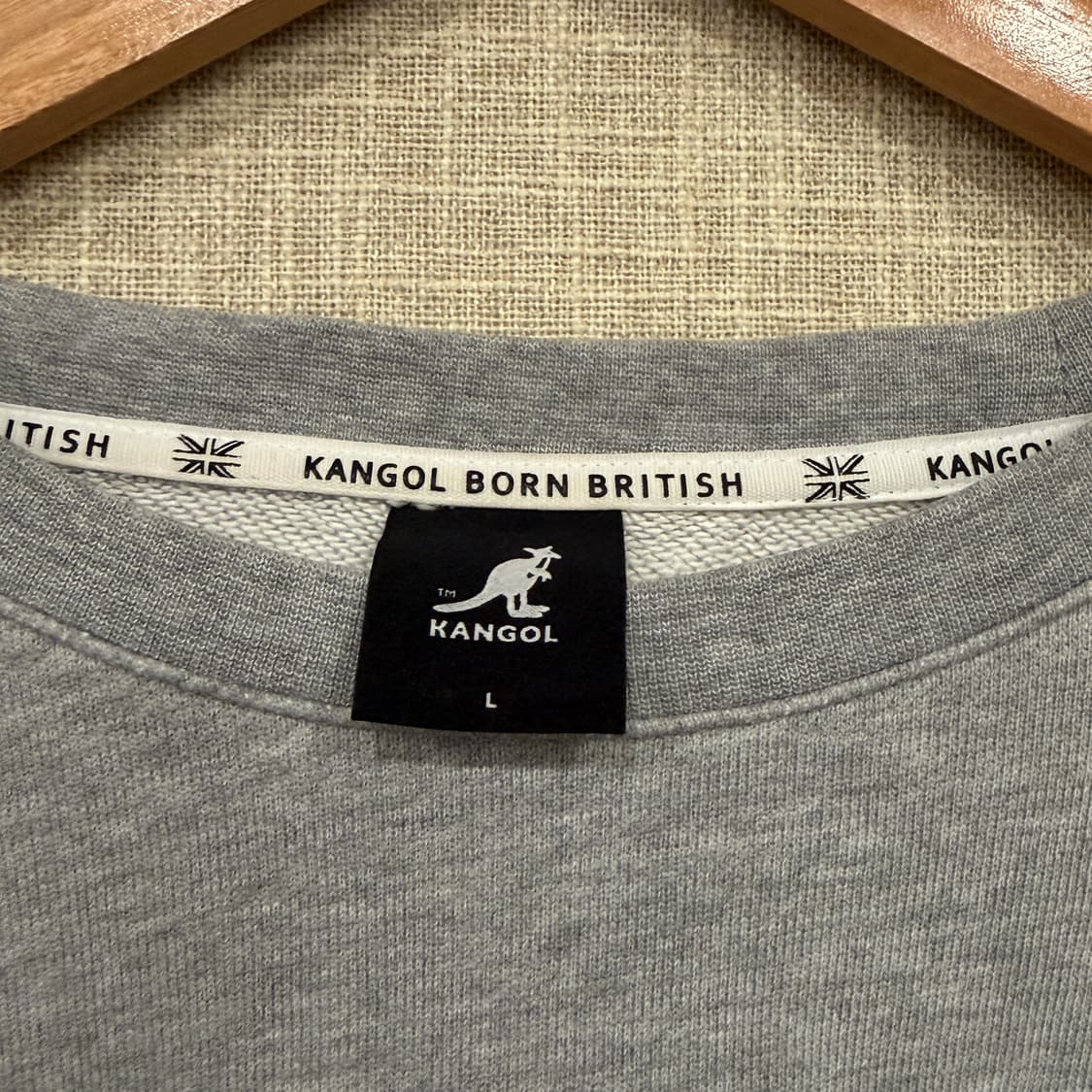 캉골 스몰로고 오버사이즈 맨투맨 스웻셔츠 L-XL 그레이 상품이미지2