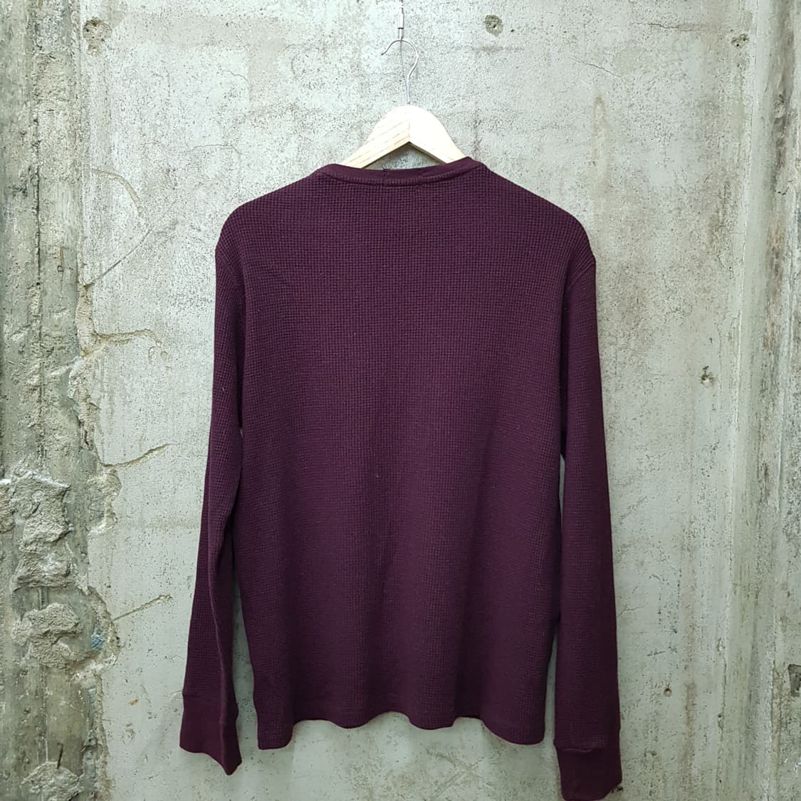 폴로 랄프로렌 와플 버건디 코튼 니트 XL사이즈 상품이미지2