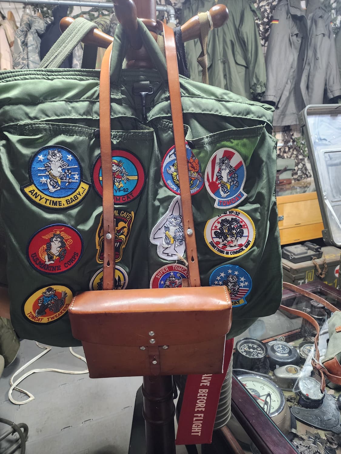 스위스군 가죽 숄더 백 상품이미지3