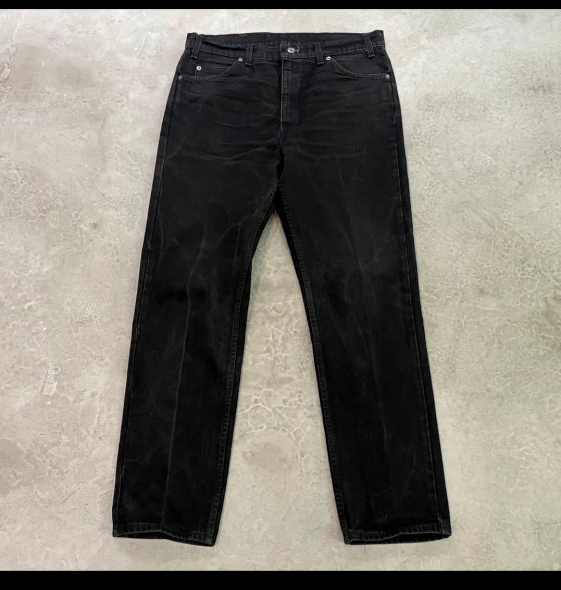 [36/32] 90s USA 리바이스 505 오렌지 탭 블랙 흑청 상품이미지1